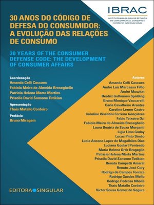 cover image of 30 anos do Código de Defesa do Consumidor / 30 years of the Consumer Defense Code